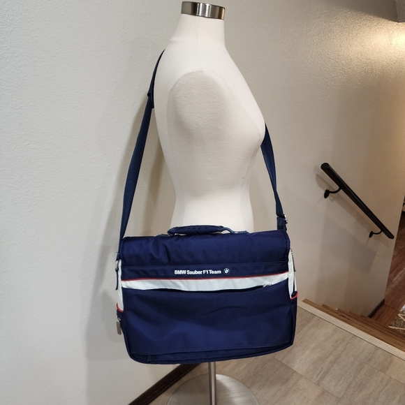 Vintage BMW Sauber F1 Racing Team Messenger Bag Shoulder Bag Travel Canvas - Picture 14 of 14